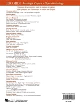 Ricordi Opera Anthology - Baryton - Partition - Opéras